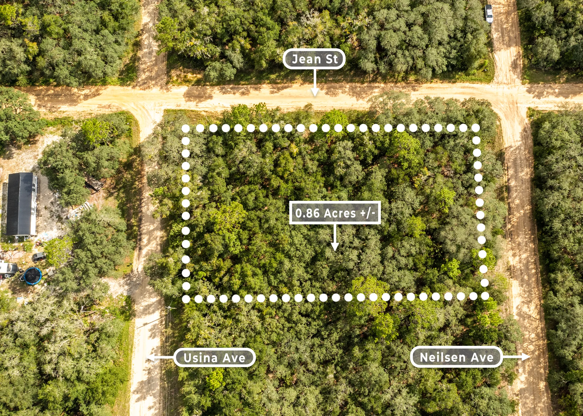 0.86 Acres in Interlachen, FL | 3 Road Frontage | R-2