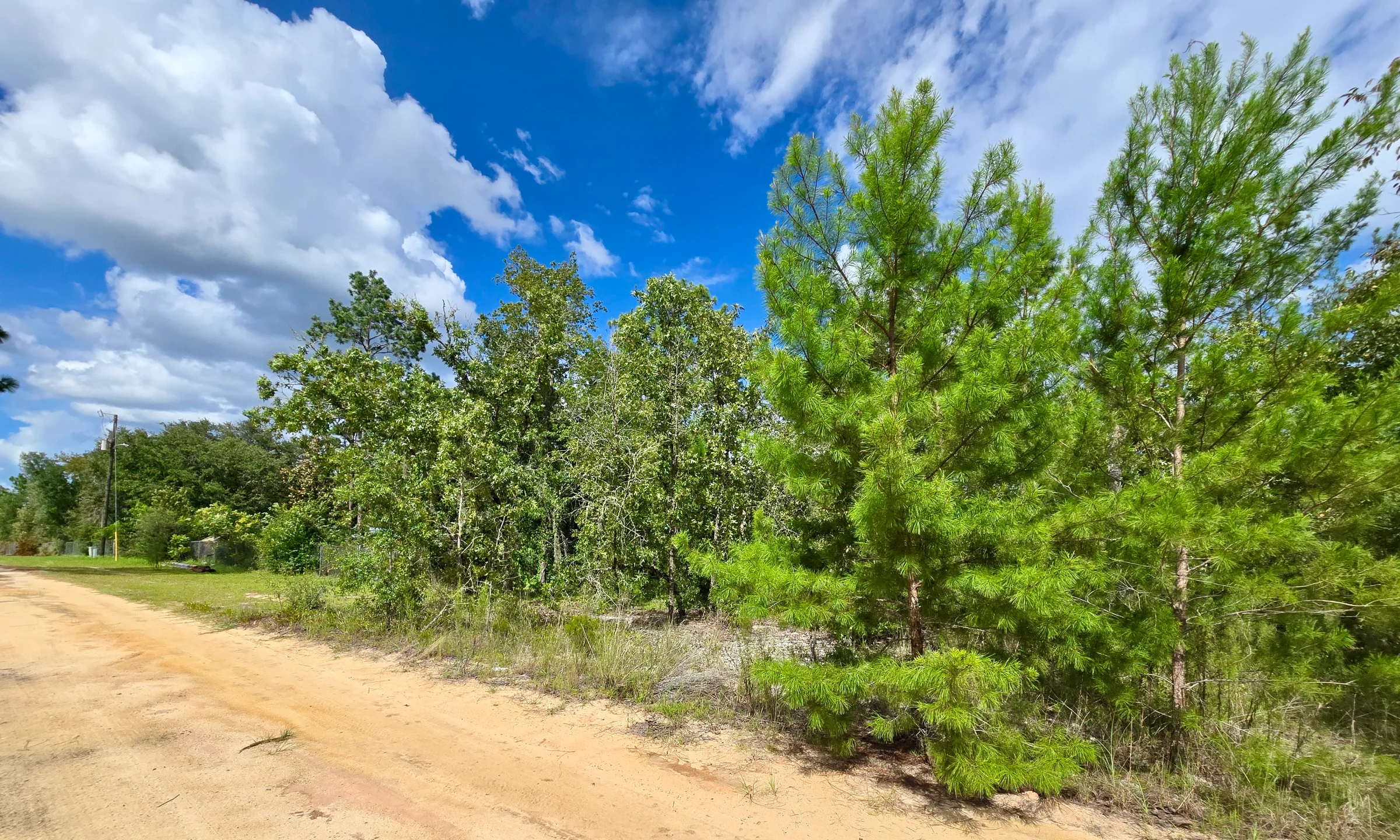 SPACE! Lightly wooded Building Lot with access to Power