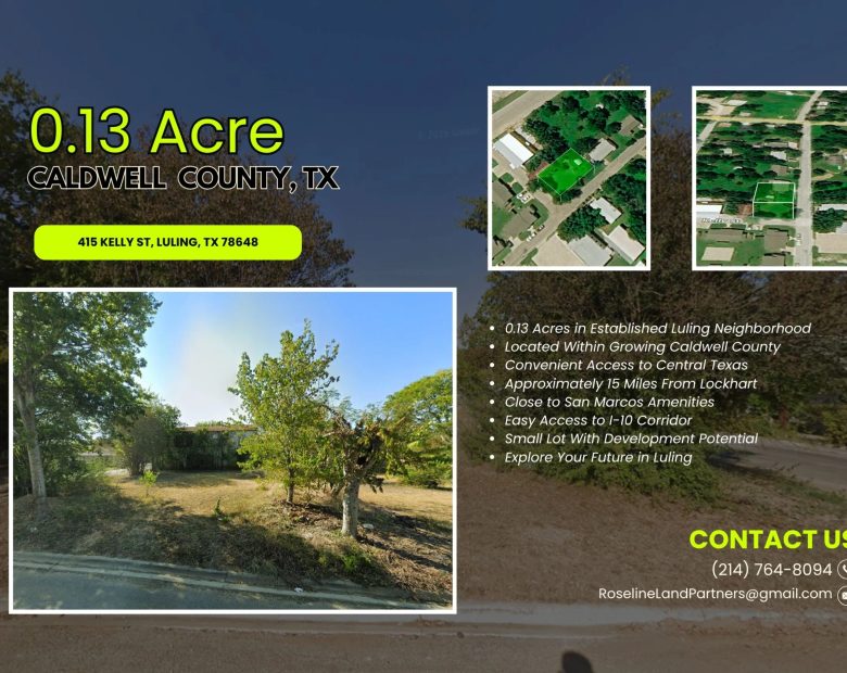 0.13 Acres • Buildable Lot • Inside the City of Luling • Established Neighborhood • Approximately 63' x 90' • Owner Financing Available • $30,000 in Caldwell County, TX