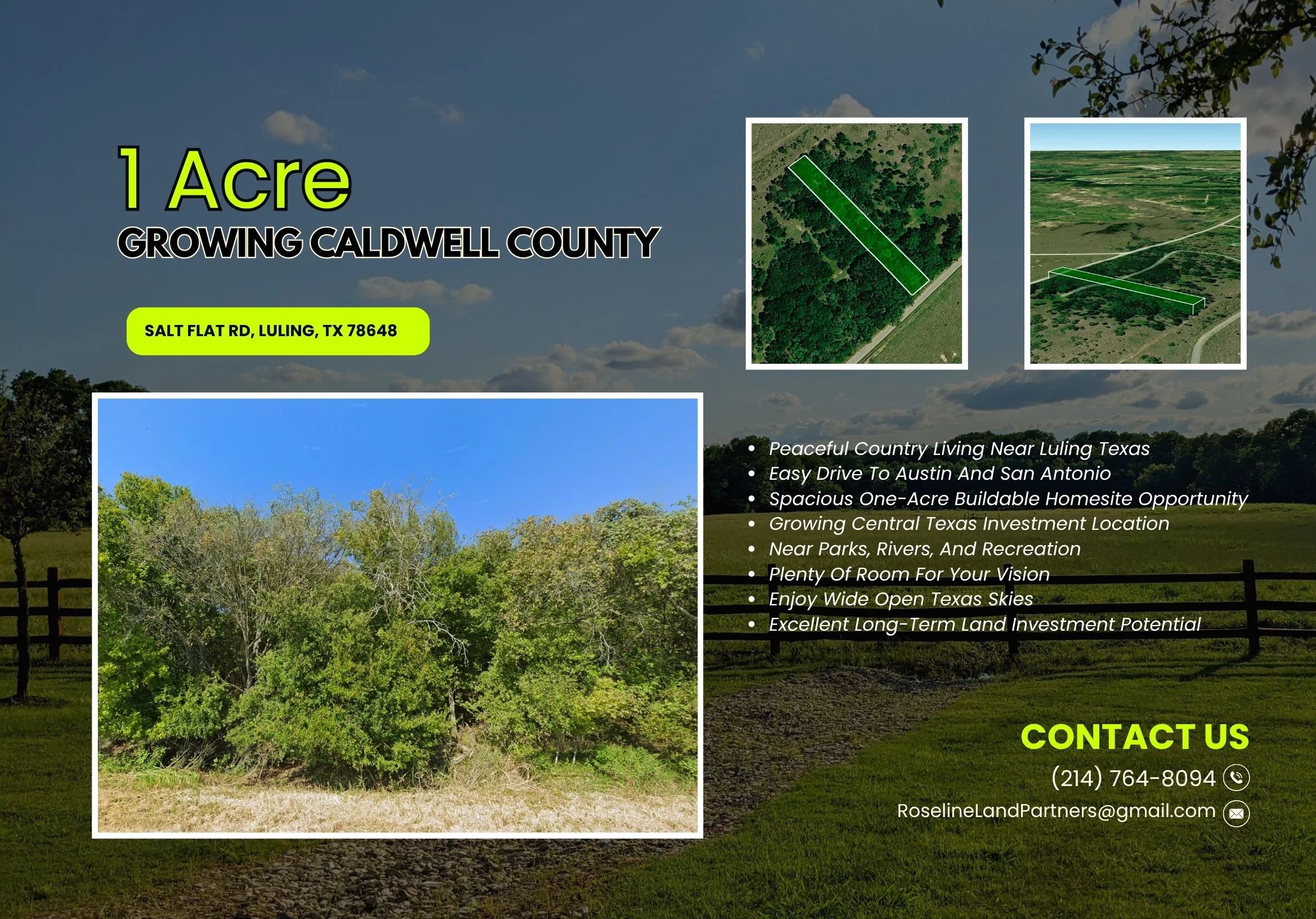 1 Acre Vacant Land - No HOA Fees - No Subdivision Restrictions - Allows Mobile / Manufactured Homes - $100k+ Value for $50k - Owner Financing Available! in Caldwell County, TX