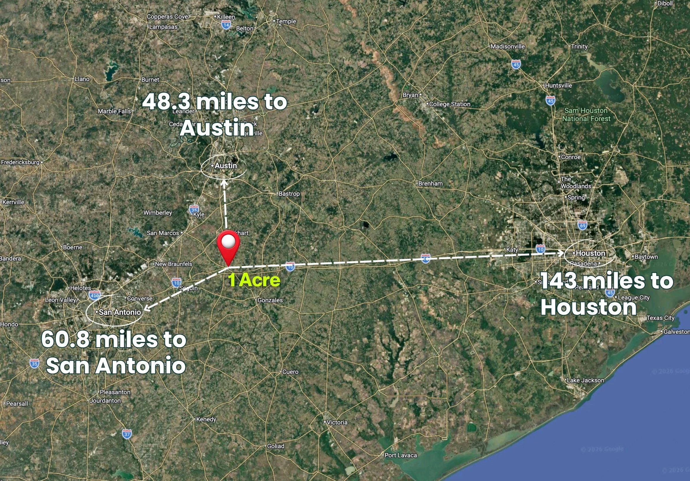 1 Acre Vacant Land - No HOA Fees - No Subdivision Restrictions - Allows Mobile / Manufactured Homes - $100k+ Value for $50k - Owner Financing Available! in Caldwell County, TX