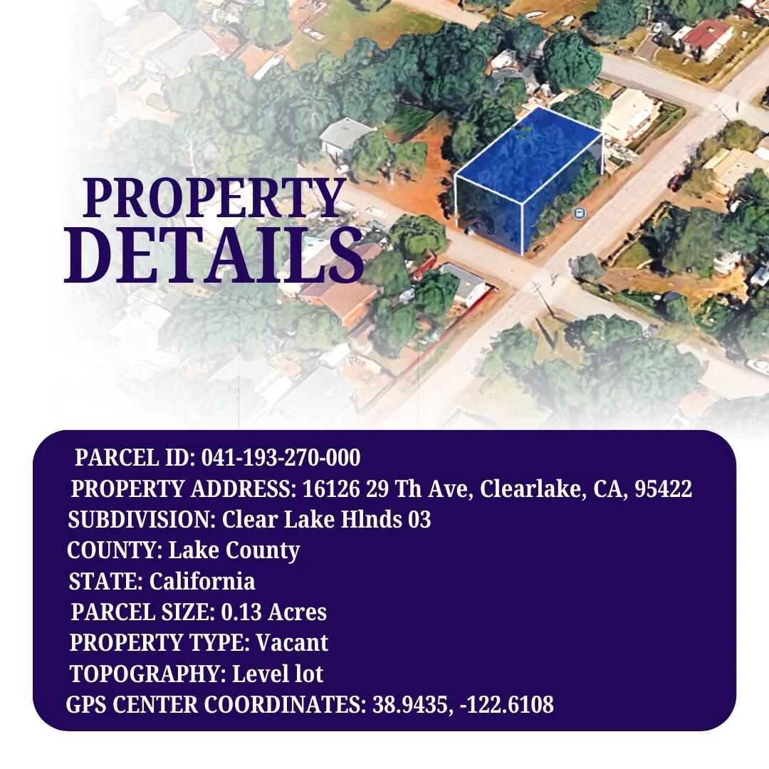 Decorative background for Build Your Dream in Clearlake: 0.13-Acre Residential Lot image 7