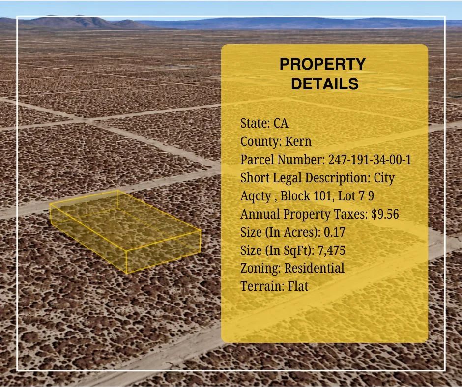0.17 Acres of Level Terrain with Endless Potential – Mobile and Manufactured Homes Allowed (Approved Foundation Required) in Kern County, CA