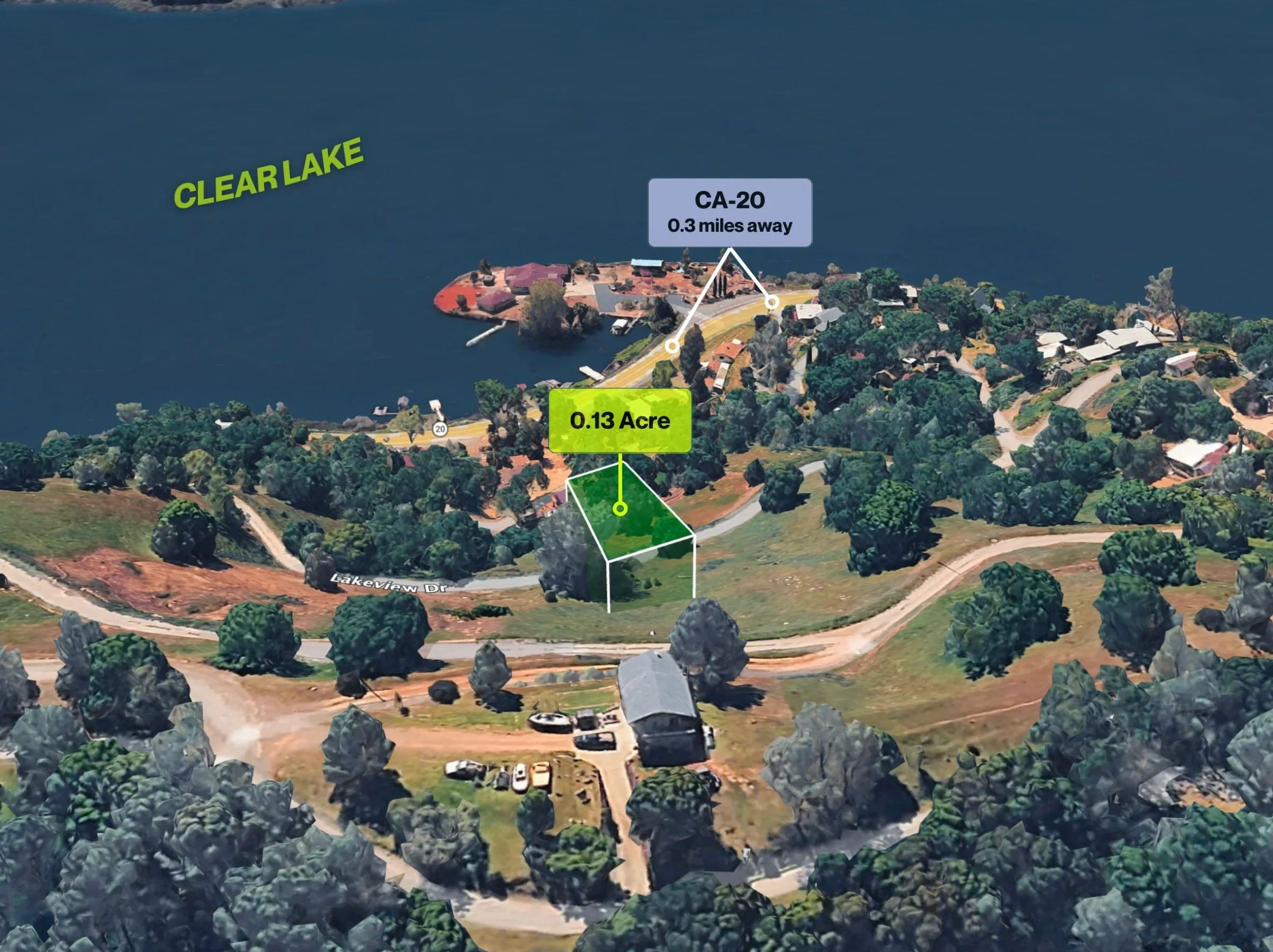 0.13-Acre Hillside Lot with Clear Lake Views – Clearlake Oaks Listed under market in Lake County, CA