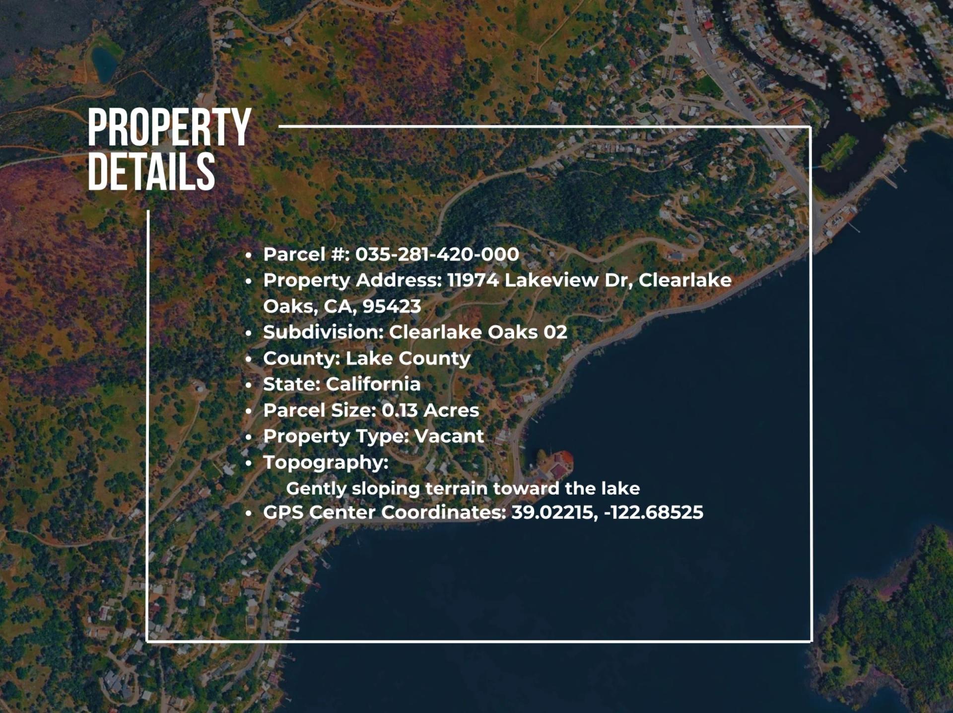 Decorative background for 0.13-Acre Hillside Lot with Clear Lake Views – Clearlake Oaks Listed under market image 8