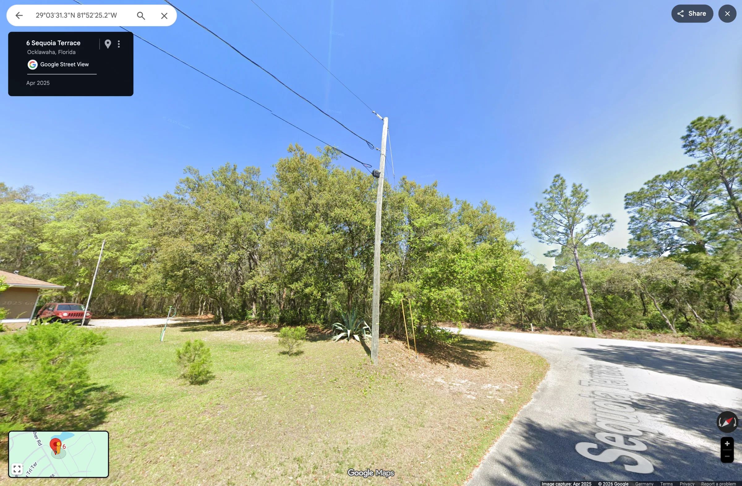 Set Back yet well-connected ¼ ac Lot close to the Ocklawaha River in Marion County, FL