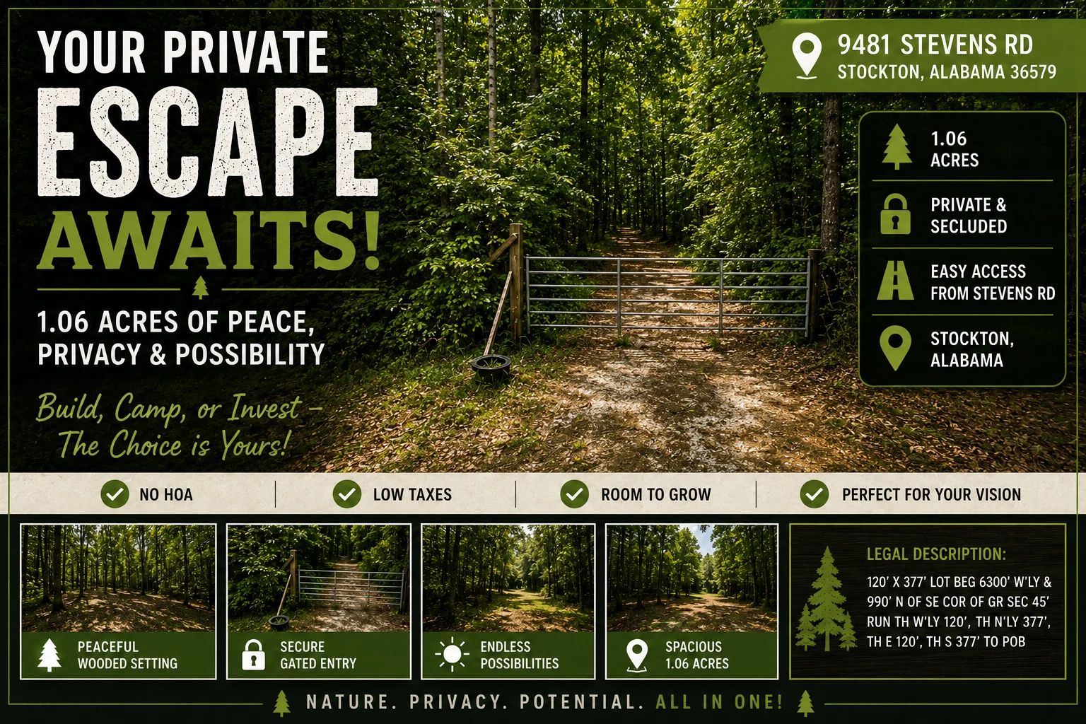 Baldwin County 1 Acre in Baldwin County, AL