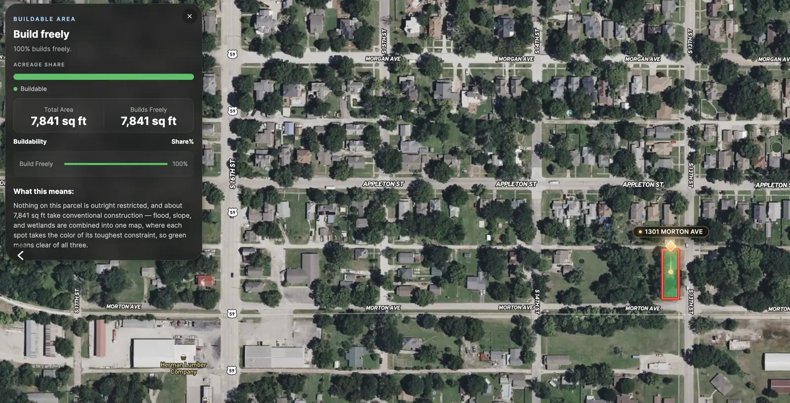 Decorative background for 1301 Morton Avenue Parsons Homesite | 0.17 Acre | R-1 Corner Lot image 6