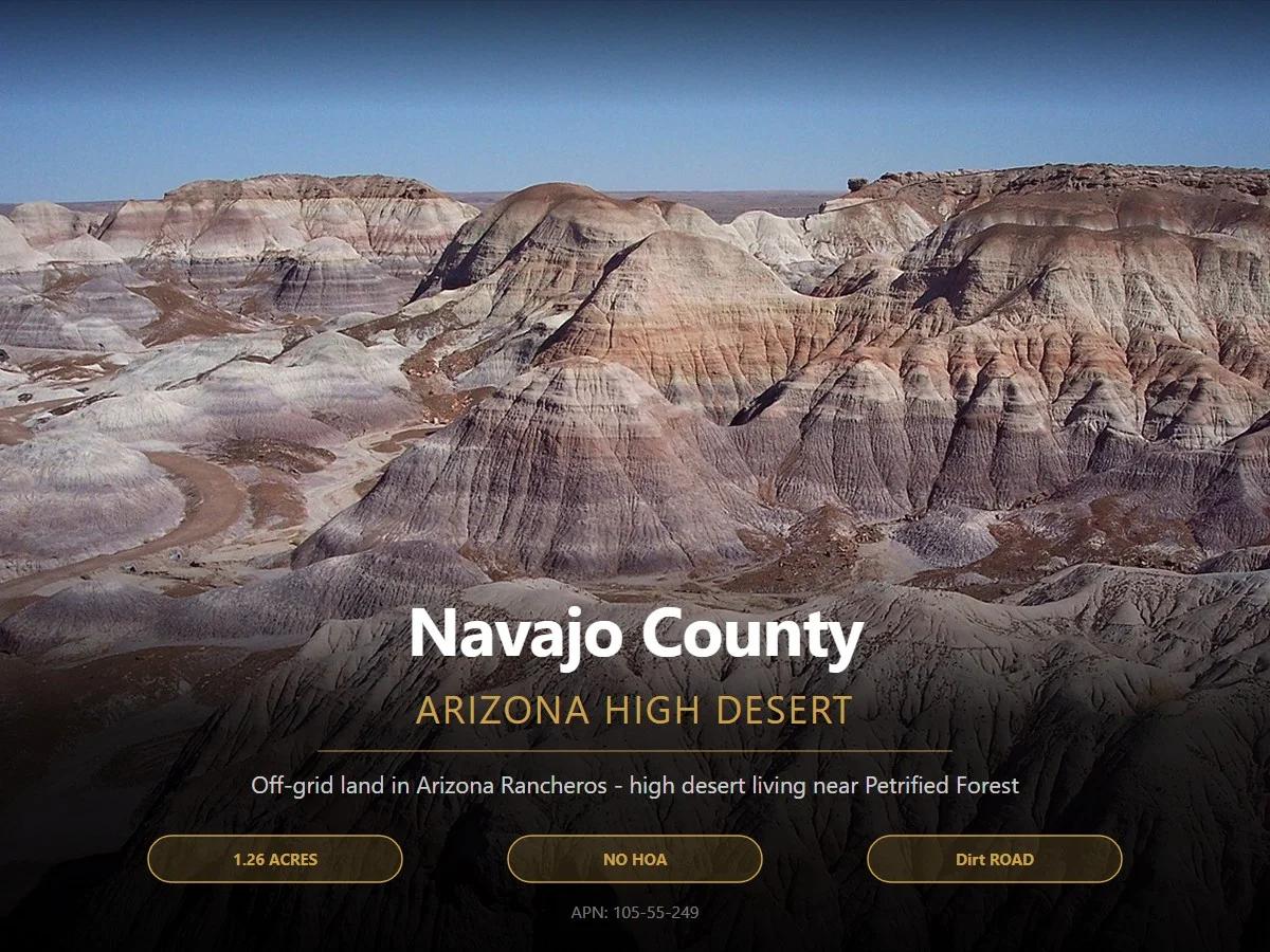 Decorative background for 1.25 Acres of Arizona Land – Peaceful Desert Property in Navajo County image 21